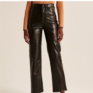 Abercrombie & Fitch Black Vegan Leather Pants